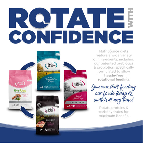 Nutrisource Wholesome Grains Dry Dog Food - Trout & Brown Rice - 26lb Bag